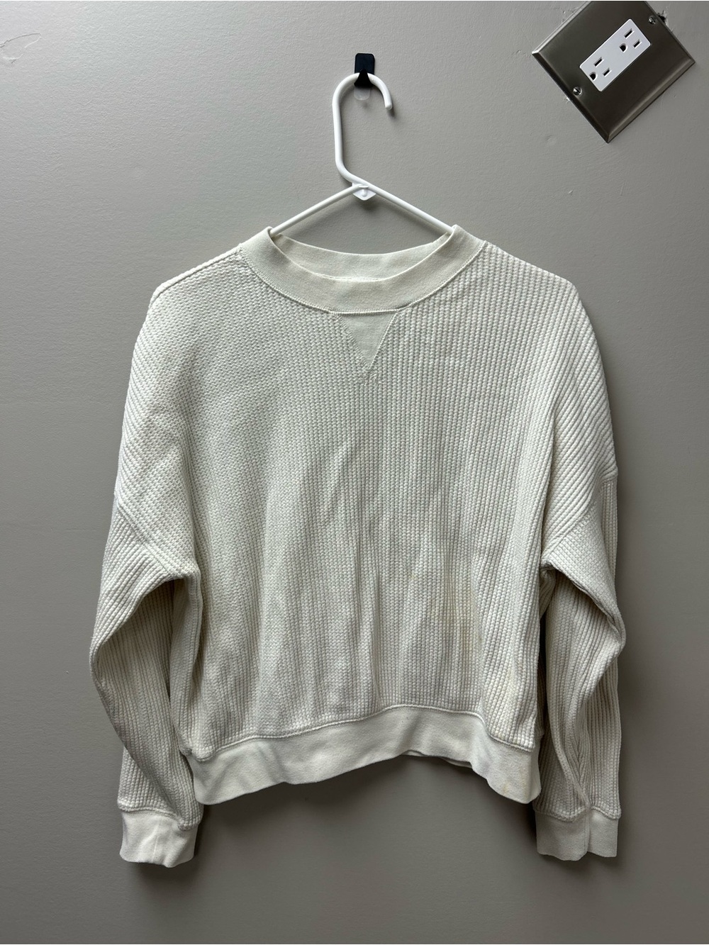 Gap Women’s Waffleknit Long Sleeve Crewneck Sweater